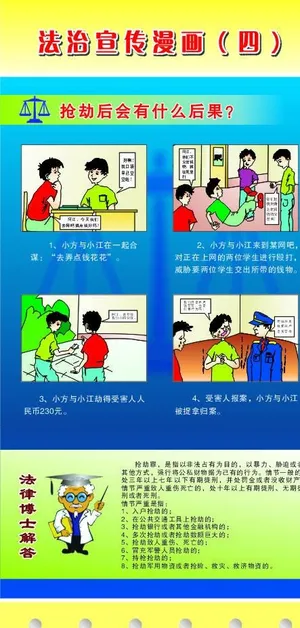 CDR9 法制宣传漫画-抢劫后会有什么后果？图片