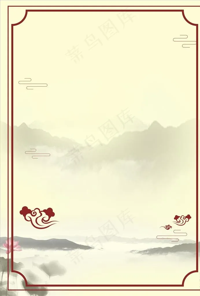 复古养生背景素材图片cdr矢量模版下载