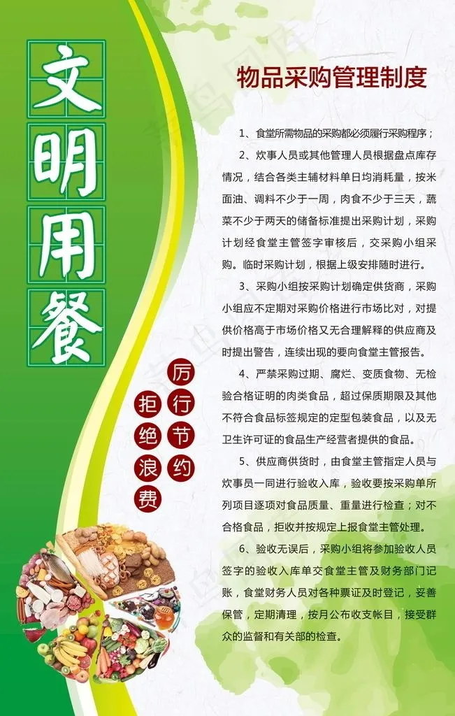 食堂制度图片(4724X7087(DPI:200))psd模版下载