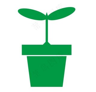 矢量花盆植物图片