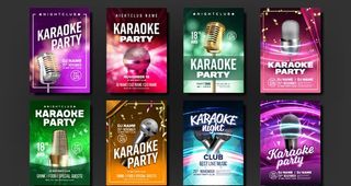 麦克风歌唱海报图片