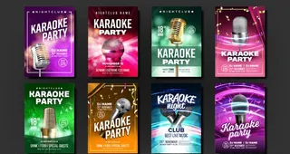 麦克风歌唱海报图片