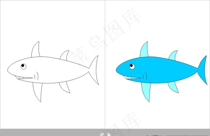 鲨鱼图片cdr矢量模版下载