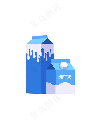矢量卡通牛奶包装图片