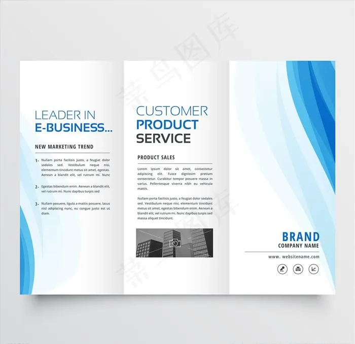 企业三折页图片ai矢量模版下载