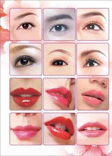 美唇纹绣海报素材图片