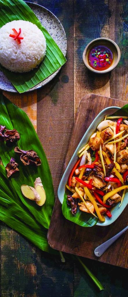 土豆丝木耳炒肉加米饭图片