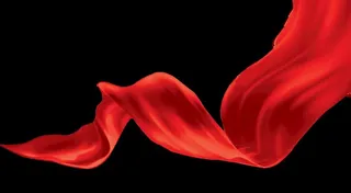 红色中国风彩带飘带装饰图片