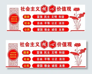 *核心价值观立体文化墙图片