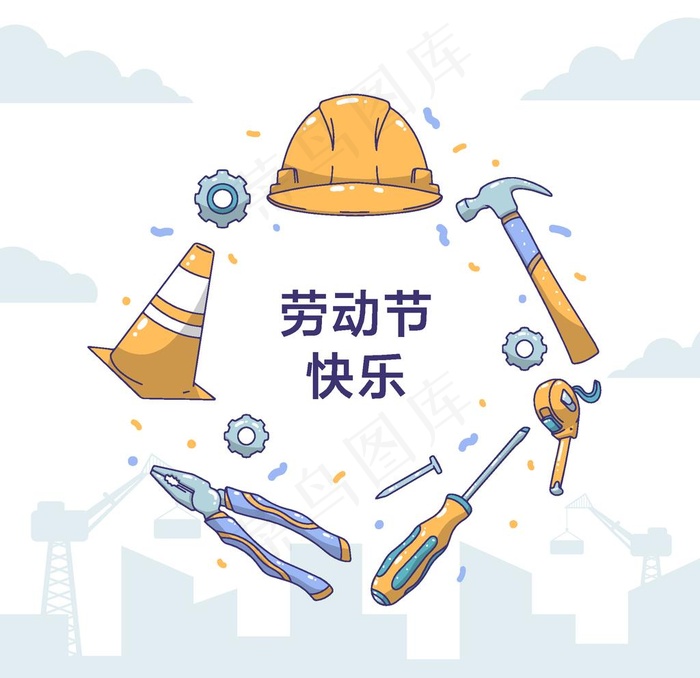 五一劳动节图片ai矢量模版下载