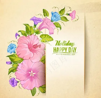 手绘喇叭花图片