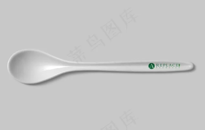 白色塑料小勺样机图片psd模版下载