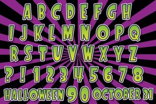 万圣节字母图片