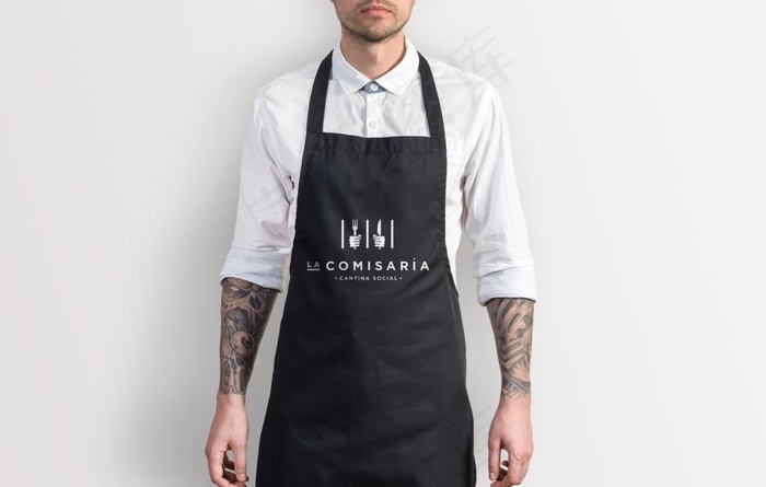 围裙智能贴图样机模板图片