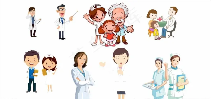 卡通医护图片cdr矢量模版下载