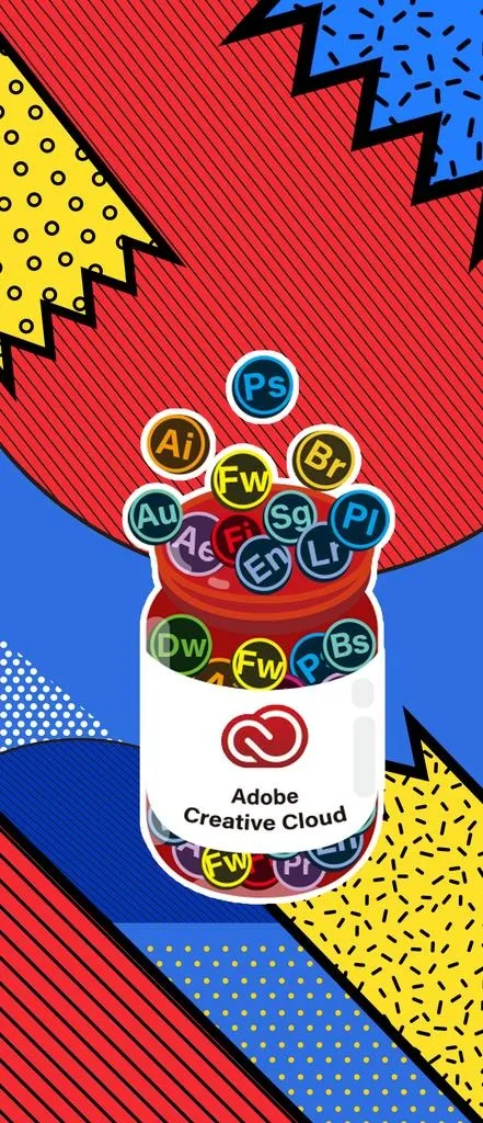 波普风adobe全家桶概念插画图片