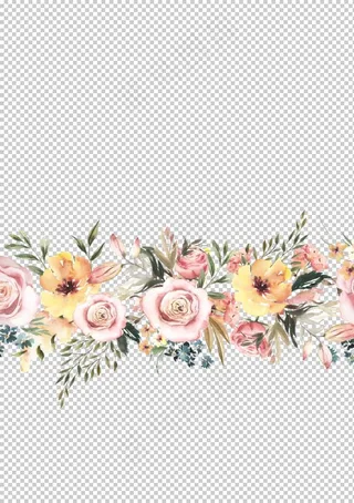 水彩花朵创意图案图片