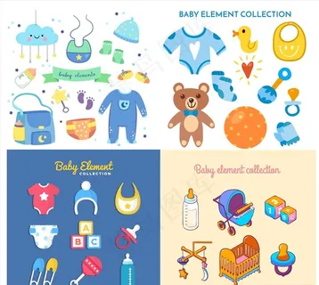 矢量婴儿用品图片