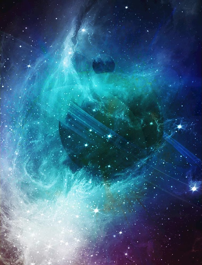 星空图片psd模版下载