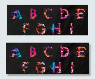 炫彩字母图片