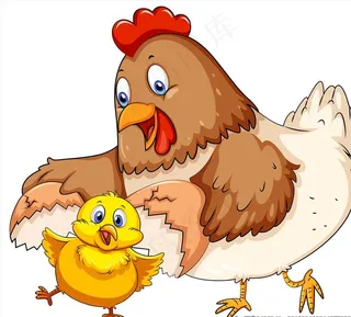 卡通鸡图片