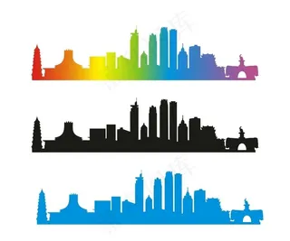 南宁城市剪影图片