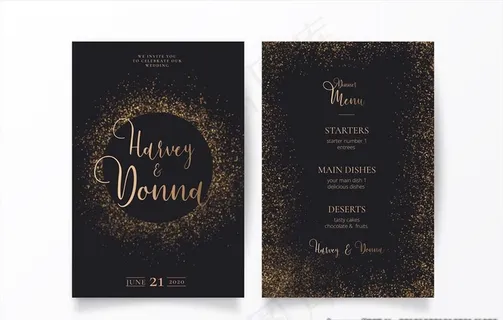黑色高端邀请函模板图片