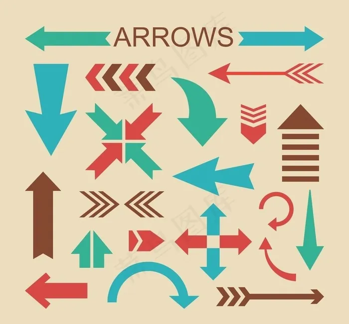 复古箭头图片cdr矢量模版下载
