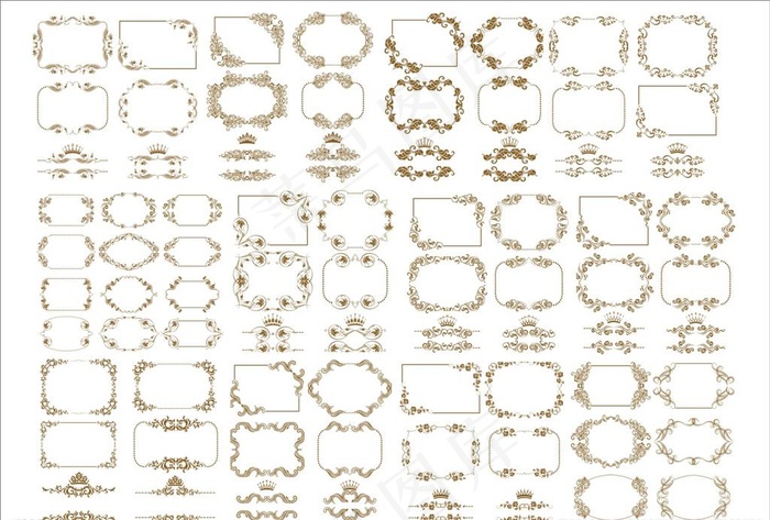 欧式边框花边图片