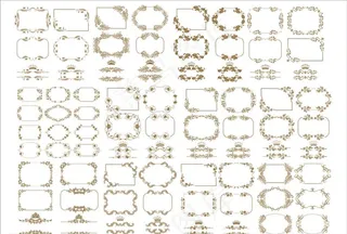 欧式边框花边图片