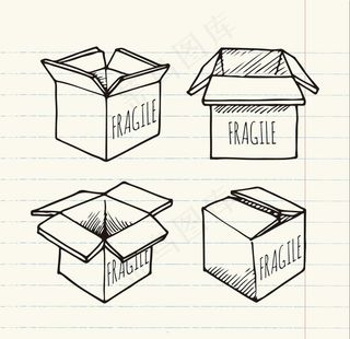 手绘礼品盒背景图片