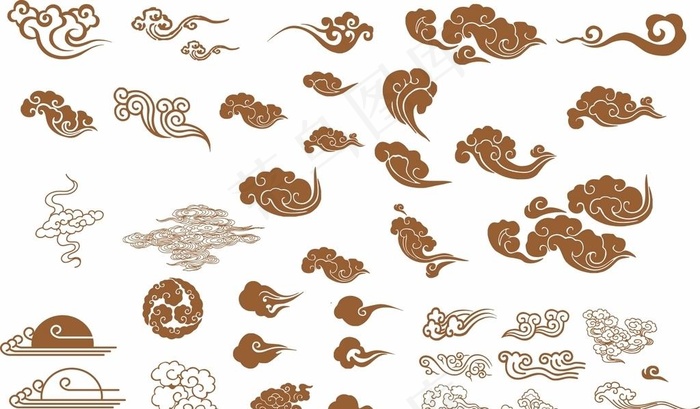 中式祥云矢量图片cdr矢量模版下载