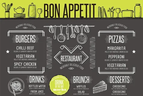 汉堡菜单 披萨菜单 英文菜单图片