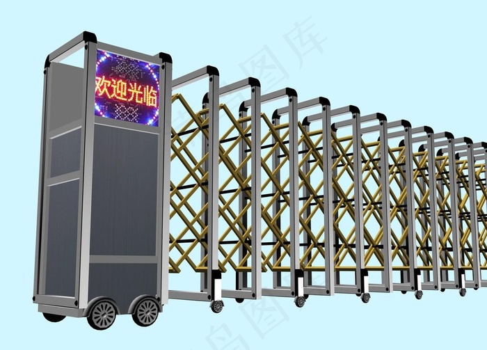 自动伸缩门图片