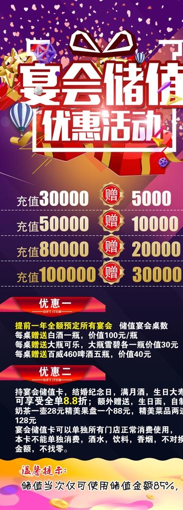 会员充值展架图片