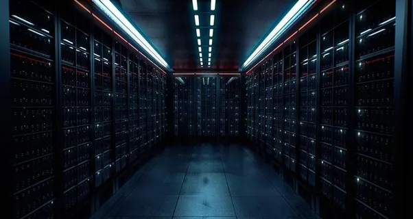 黑色科技机房背景图片 黑色科技机房背景图片