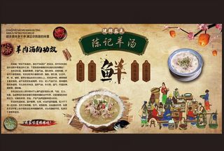 羊汤馆展板图片