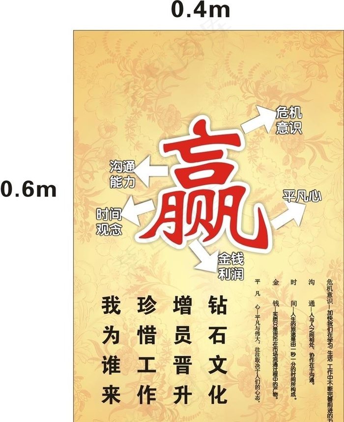 赢字说明图片cdr矢量模版下载