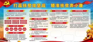 精准扶贫展板图片