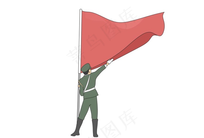 升旗手图片