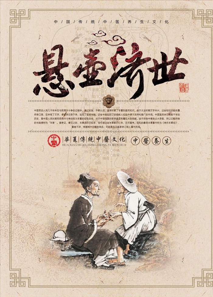 中医文化图片psd模版下载