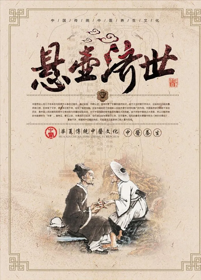 中医文化图片psd模版下载