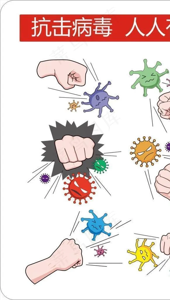 病毒卡通图  卡通病毒表情图片cdr矢量模版下载