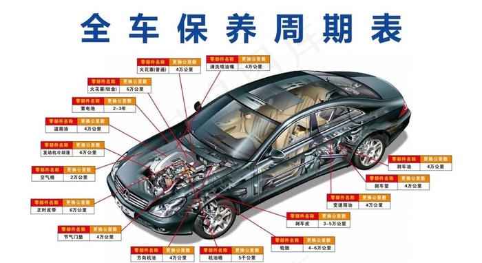 全车保养周期表图片cdr矢量模版下载