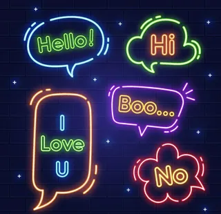 霓虹灯效素材图片