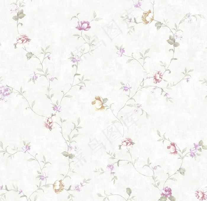 田园欧花墙纸单元图图片