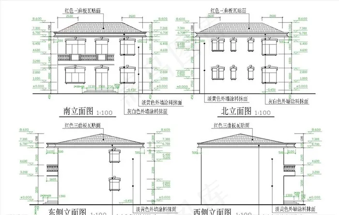 农村二层住宅建筑图图片