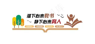 校园办公室文化墙图片