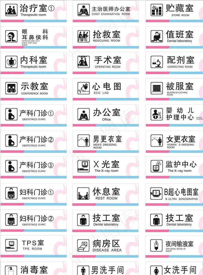 医院科室牌图片