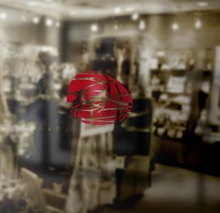 玻璃橱窗标志vi贴图样机图片